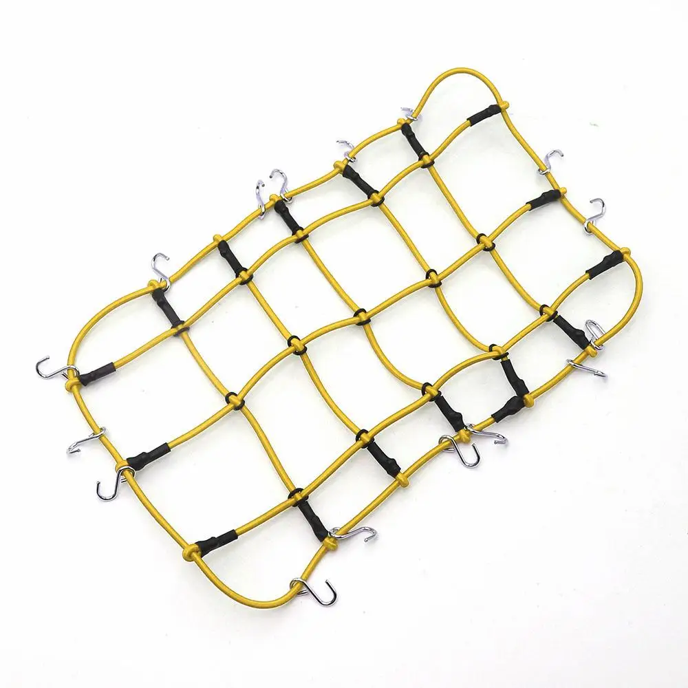 Gros plan sur le filet de toit bagages pour voiture RC 1/10, adapté aux SCX10 et TRX-4 D90