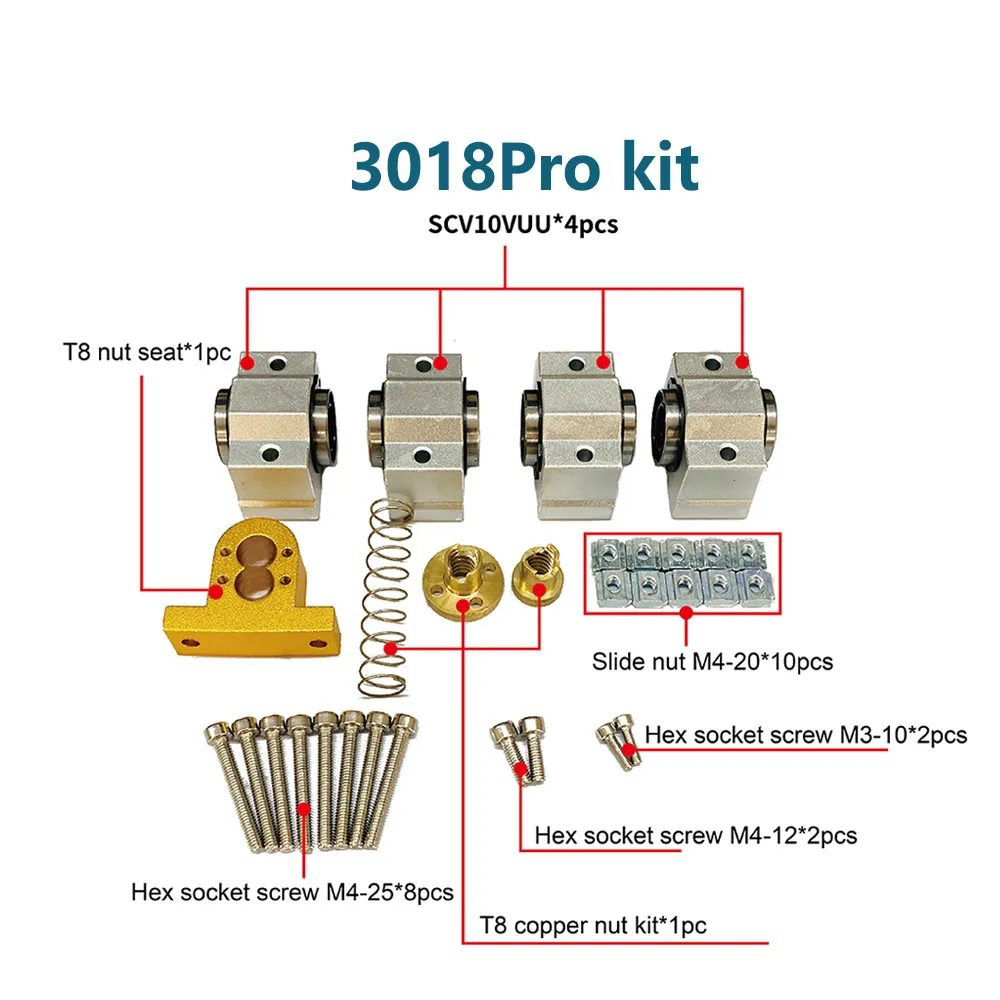 CNC 3018 Pro X-Axis Upgrade Kit Suit CNC Router 3018 Pro / Plus with Milling Machine Accessories Sliding Table wood router machine