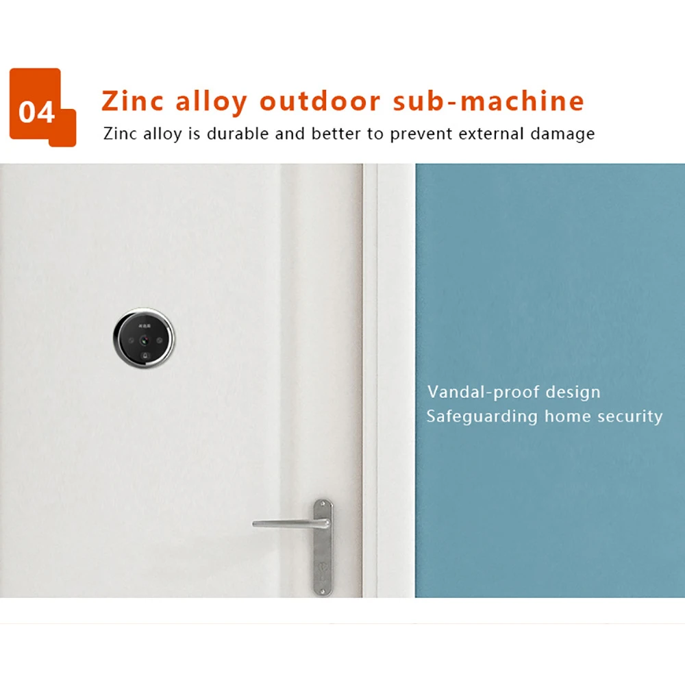 Домашний умный дверной звонок Cat'S Eye электронный Видеозвонок с эффектом памяти
