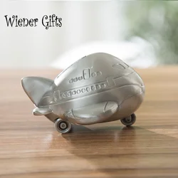 New Metal Air Plane Shape Piggy Bank Coin Bank Savings Money Box Kids' Money Banks Gifts for Home Decor Birthday  Saving Box