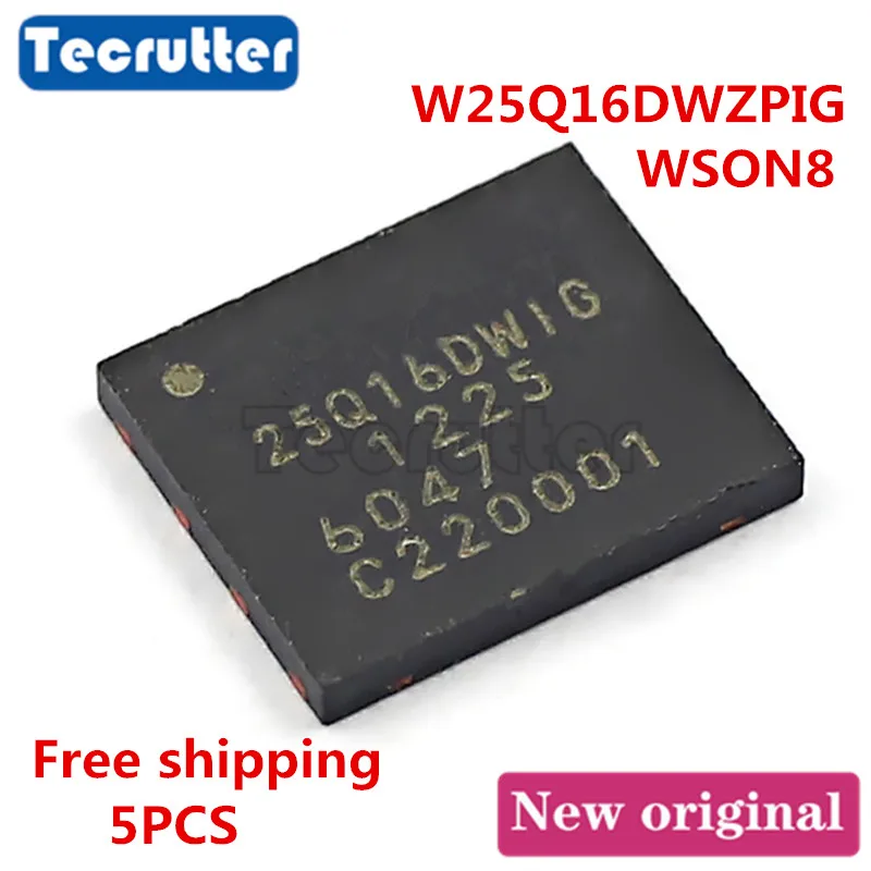 5 шт. W25Q16DWZPIG WSON8 6X5 2 Мб 16 Мбит 1 8 в 25Q16 SPI или вспышка | Электроника