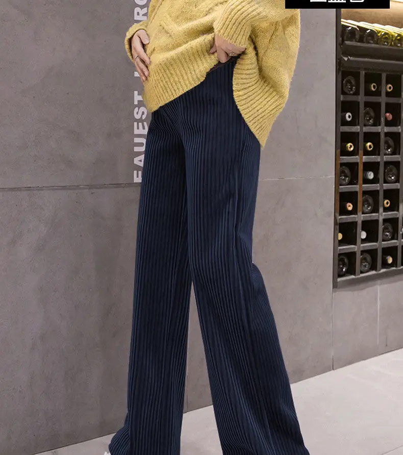 Pregnancy Abdominal Corduroy Pants Boyfriend Trousers Maternity Pants For Pregnant Women Clothes High Waist Trousers Loose Pants