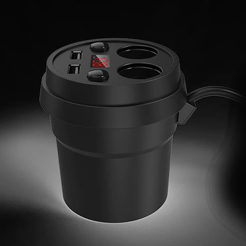 Сменное автомобильное зарядное устройство DC 12 V-24 V Разветвитель Прикуривателя двойной USB светодиодный огнестойкий ABS аксессуары для интерьера