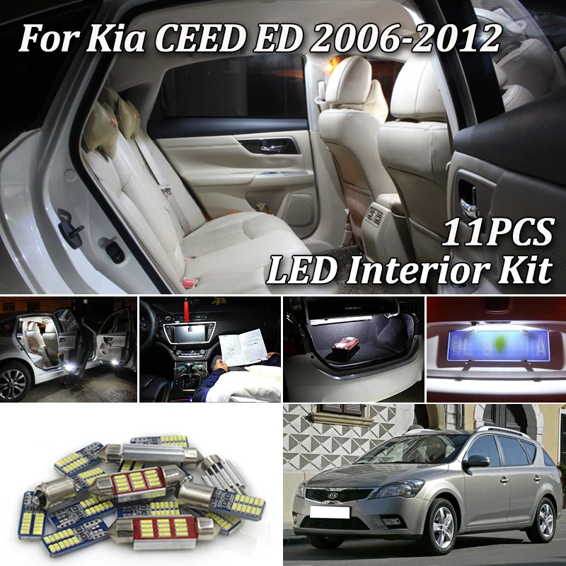 11 шт. осветительные присветильник ы для салона KIA CEED Combi SW Hatchback Sportswagon Pro GT (2006-2012) +
