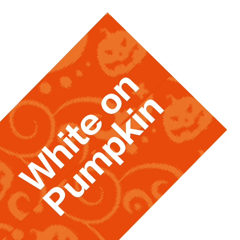 White on Pumpkin