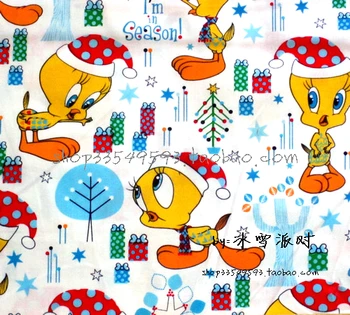 

50 * 140cm Cotton Plain Weave Cartoon Fabric Patchwork Needlework DIY Handmade Cloth Dress Sewing Material Quilting Bedding