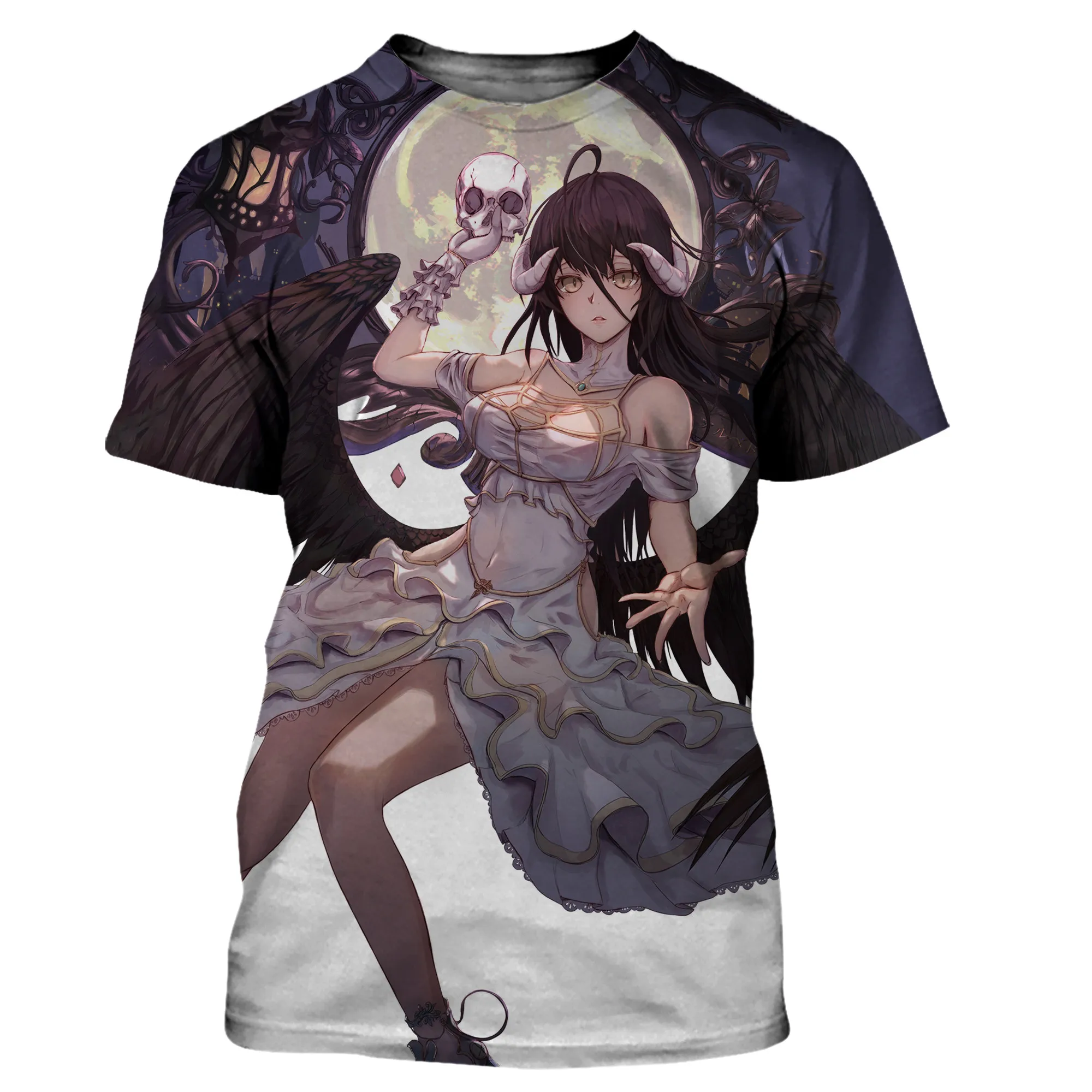 

Japan Anime Overlord Albedo 3D Printed T-shirts Men Women New Fashion Cool Casual Style Tshirt Streetwear Tops