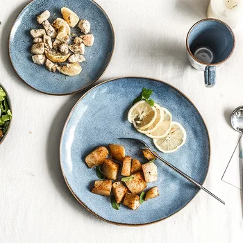 

Japanese style ceramic modern creative western food plate mug household rice bowl dinner plate dessert plate coffee cup LB81510