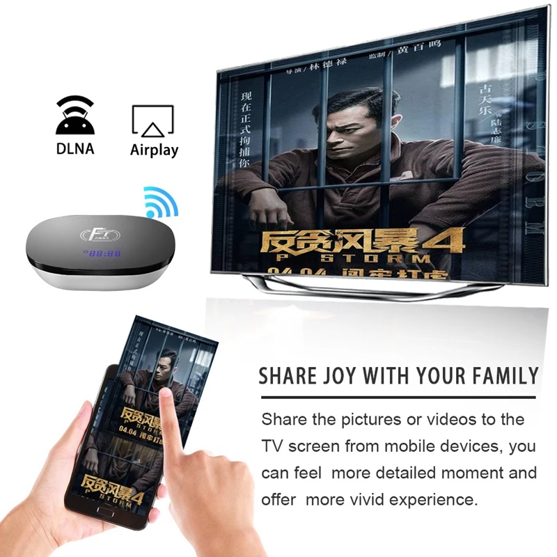 FFYY-Smart Tv Box A95X F1 Android 8,1 ТВ приставка Amlogic S905W телеприставка пульт дистанционного управления четырехъядерный Vp9 H.265 2 ГБ/16 ГБ 2,4G Wifi Hd