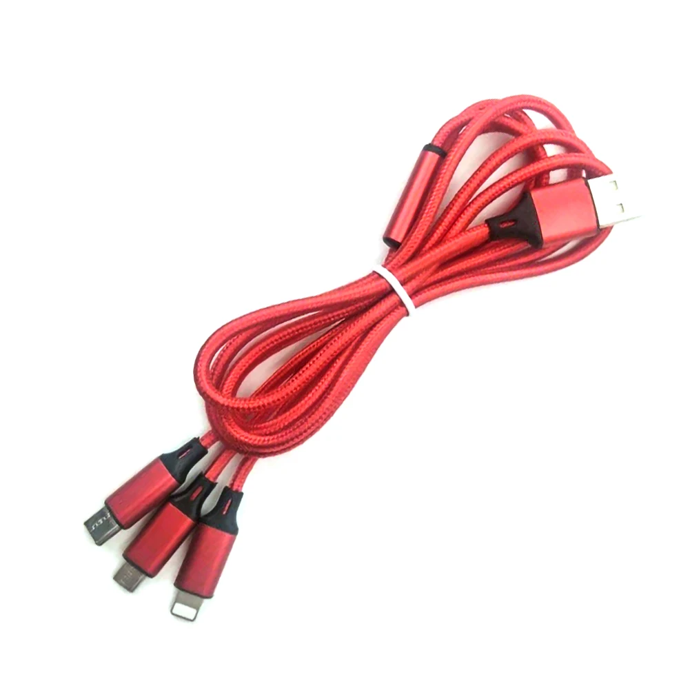 Usb кабель для зарядки Универсальный 3 в 1 Многофункциональный зарядный шнур для сотового телефона