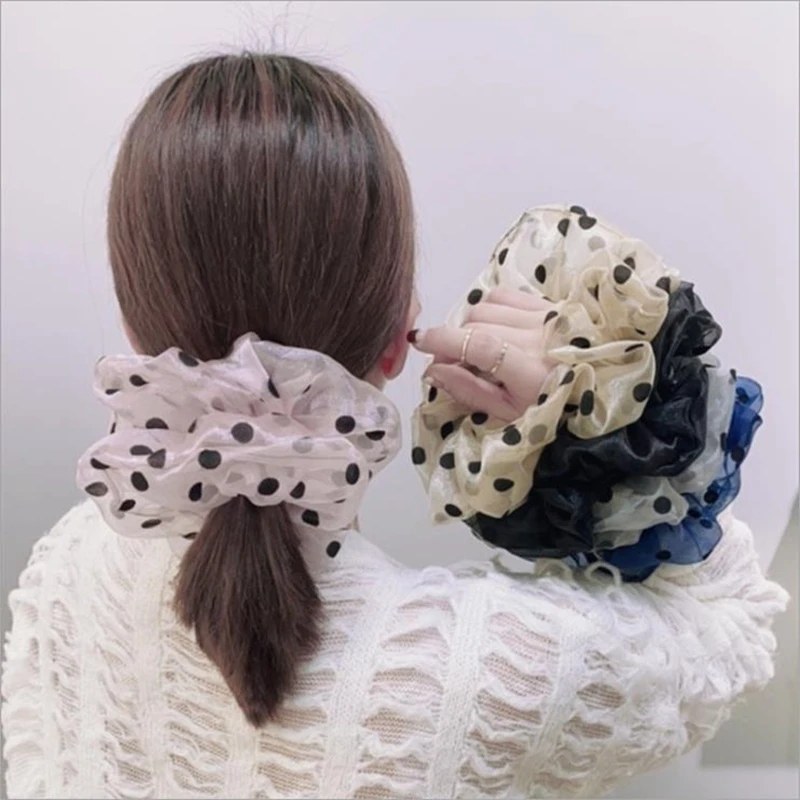 Конфеты резинки для волос из пряжи и тюля Scrunchies женские волосы резинкой Обувь