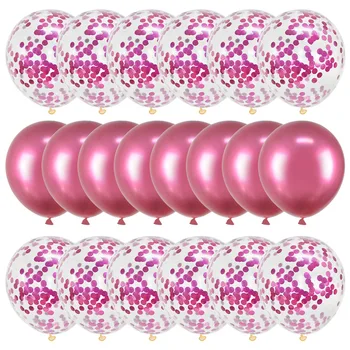 

20pcs Confetti Set Thick Chrome Metallic Ballon Metal Glossy Pearl Latex Balloons Wedding Birthday Baby Shower Confetti Air Ball