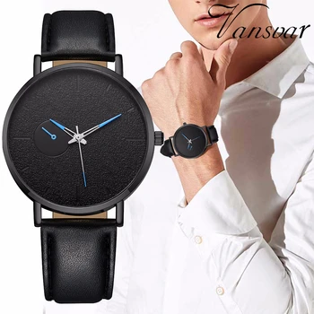 

Hot Sale Fashion Men Leather Business Watch Luxury Vansvar Male Clock Quartz Sport Wrist Watch Relogio Masculino Dropshipping