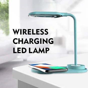 

New Quick Wireless Charging LED Desk Lamp Foldable LED USB Reading Lamp Touch Switch LED Table Lamp Fast Charging For Phone