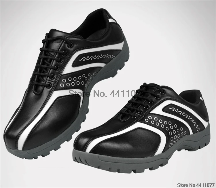 Обувь для гольфа; Мужская Спортивная обувь; мягкая кожа; водонепроницаемые мужские кроссовки для гольфа; резиновая подошва; противоскользящая Противоударная обувь для тренировок; D0605