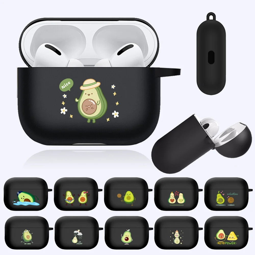 

AirPod Cases for Apple AirPods Pro A2084 A2083 Soft Silicone Bluetooth Wireless Earphone Cover Avocado Pattern Headphone Case