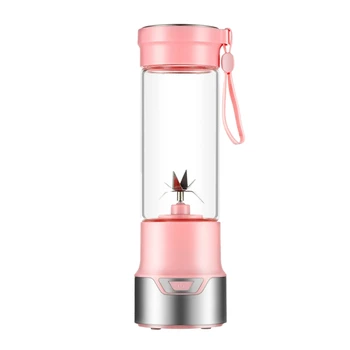 

350Ml Blender Glass Bottle Juicer Portable Fruits Mixer Meat Grinder Juice Maker Machine Juice Cup Home Gift Pink