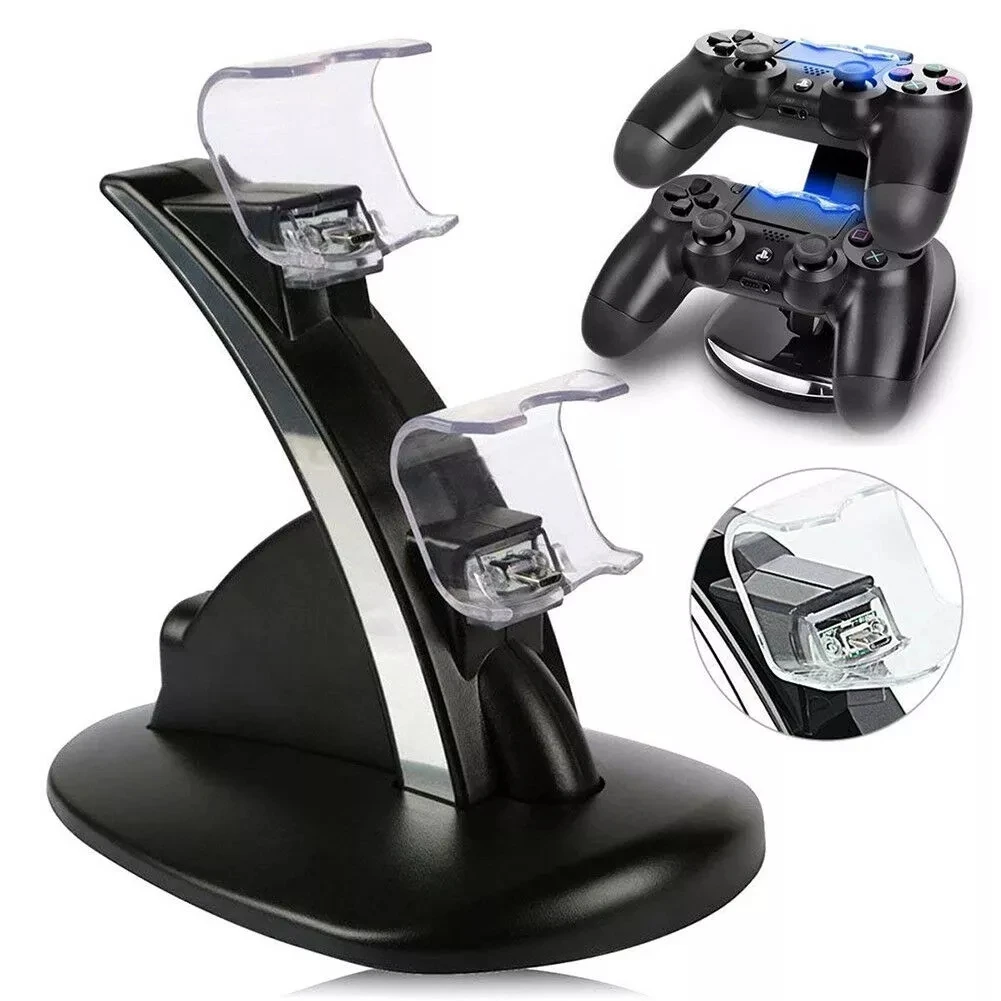 Controller Charger Dock Led Dual Usb Ps4 Supporto Per Stazione Di Ricarica Per Sony Playstation 4 Ps4 / Ps4 Pro /Ps4 Slim Controller