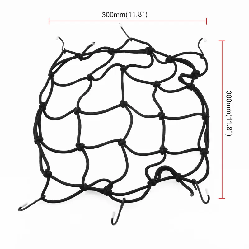 30*30 см мотоциклетная сетка для груза, эластичная багажная веревка, фиксированный шлем, 1 шт, 5 цветов, мотоциклетная багажная веревка - Цвет: Черный
