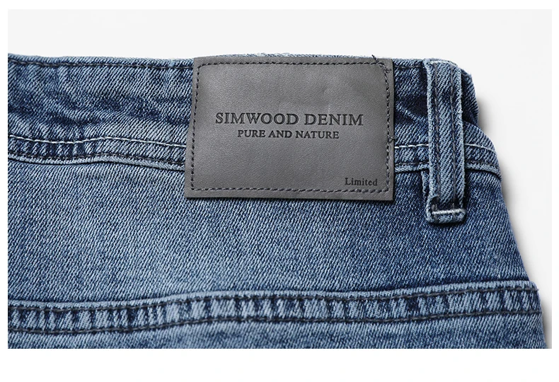 SIMWOOD 2019 весенние джинсы Для мужчин модные Повседневное Slim Fit высокое качество джинсовые брюки длинные брюки брендовая одежда Лидер продаж