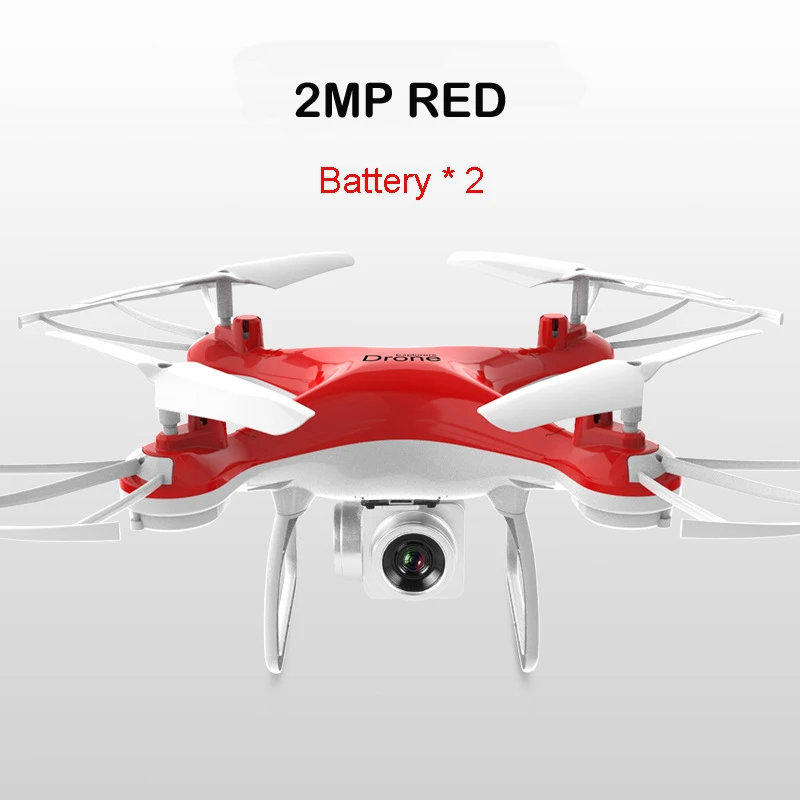 Лучшая цена HD камера 2,4G Wi-Fi FPV дрона с дистанционным управлением 4-осевая машина удержания высоты воздушный Квадрокоптер для фотографий RC Дрон вертолет летающая игрушка - Цвет: 2mp red 2 battery
