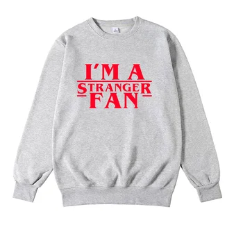 

I'm A Stranger Fan Hoodie Unisex Stranger Things Crewneck Sweatshirt Hawkins Indiana Fleece Eleven Upside Down AV Sweatshirts