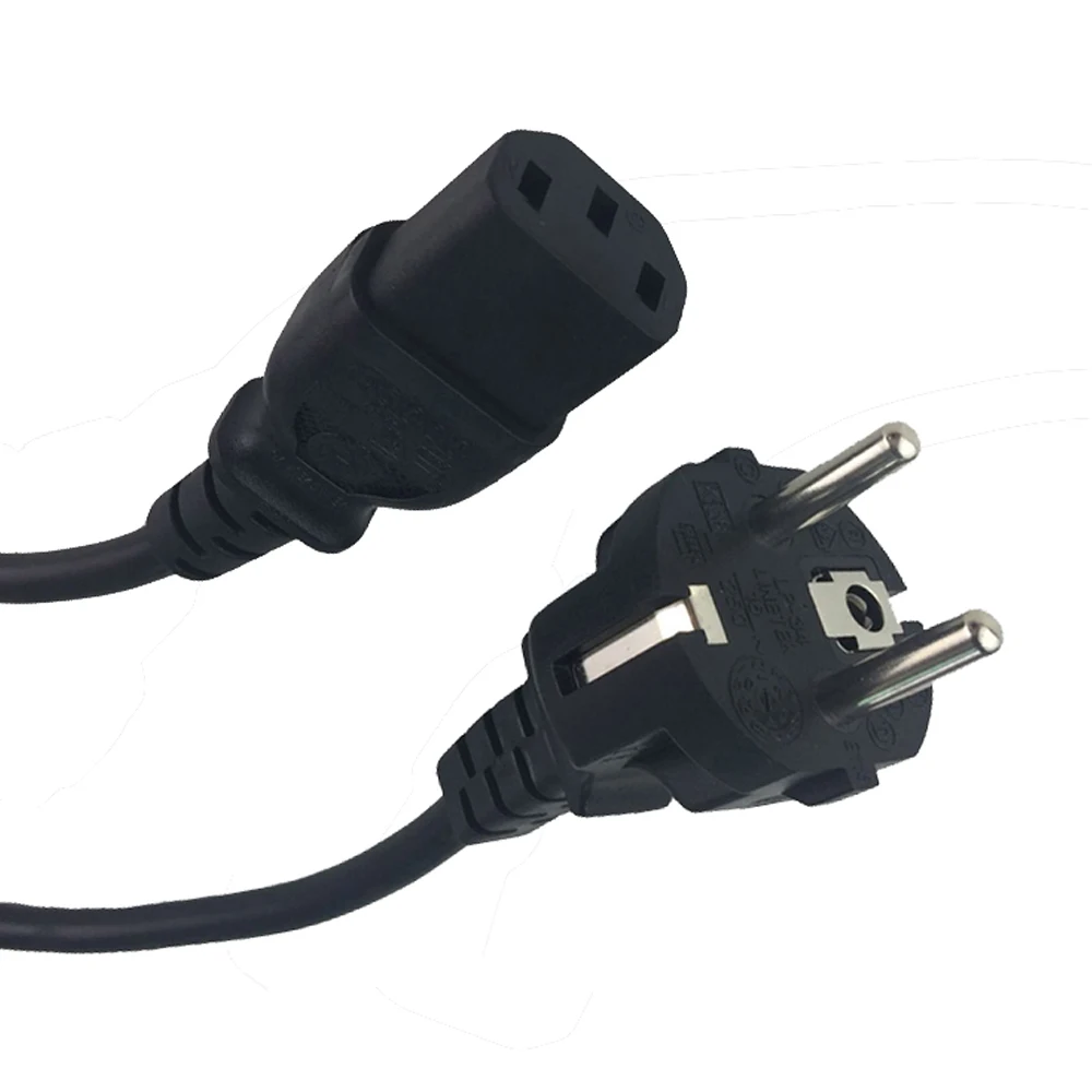 ЕС Кабель питания Европейский Schuko шнуры AC удлинитель CEE7/7 к IEC320C13 1 5 м 3 | Компьютеры