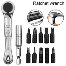 

12 Pcs Universal Micro Ratchet Wrench Screwdriver Bit Set With Y-Shaped/Crossed/Slotted/Torx Bits Drive Multi Bits Set