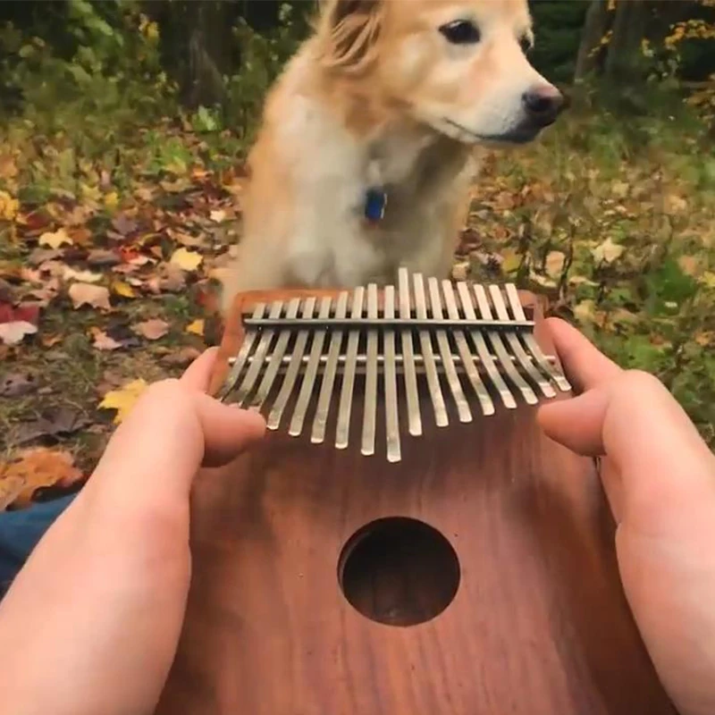 Портативное фортепиано с 17 клавишами Kalimba Thumb Piano сделано одной доской высококачественное дерево корпус из красного дерева музыкальный инструмент