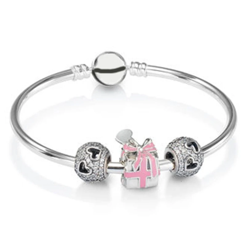 

100% 925 new 1:1 charm appealing present bracelet appropriate set present from lovers present free shipping