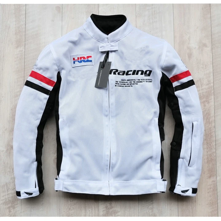 Chaqueta de Moto HRC para Honda, chaqueta negra de carreras de verano, malla transpirable con envío gratis|Chaquetas| - AliExpress