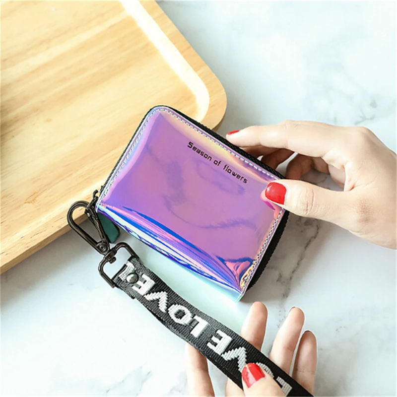 

Women Wallets Wallet Holographic Laser Women Hologram Clutch Fashion Shoulder Bag Letter Pattern Beautiful Colors Popular