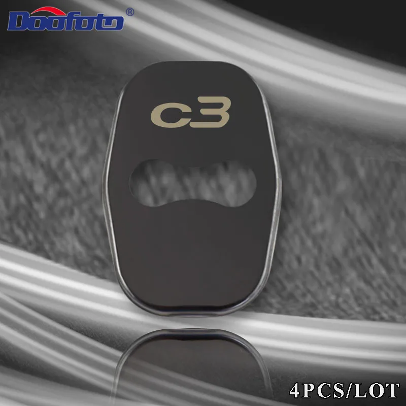 Doofoto Авто Стайлинг крышка замка автомобильной двери чехол для Citroen C4 Picasso C4L C3-XR C3 C5 DS5 значок наклейки аксессуары для автомобиля-Стайлинг