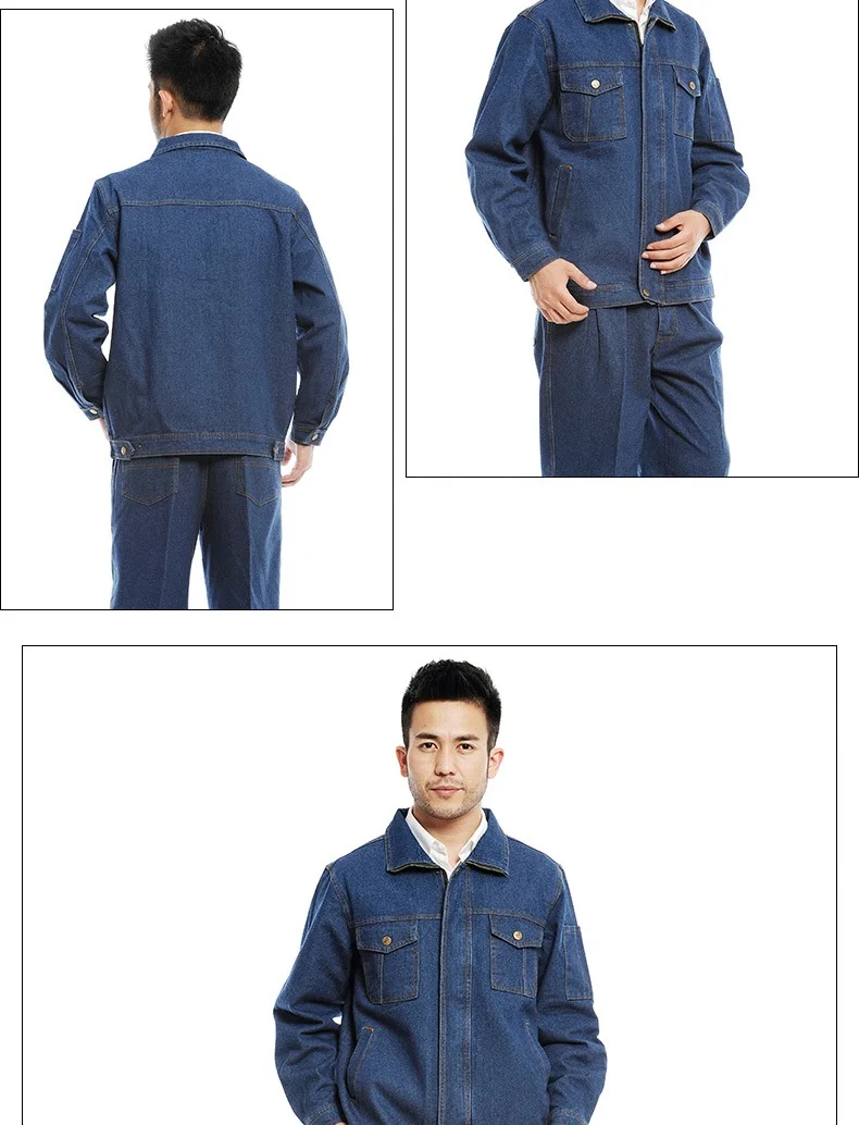 Размера плюс джинсовая Униформа комбинезоны осень зима сварочный костюм в целом Мужчины электрик ремонт рабочая одежда сварщик холст труда