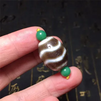 

2020 New Arrival Old Natural Stone Daluo Water Wave Tibetan Mysterious Dzi Beads for making diy Bracelet necklace Oval 1PCS 1LOT
