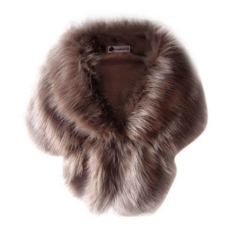 

Women Shawl Robe Faux Wool Fox Fur Cape Pashmina Autumn Winter Amice Plush Soft Wrap Thick Fashion Solid Color Tops