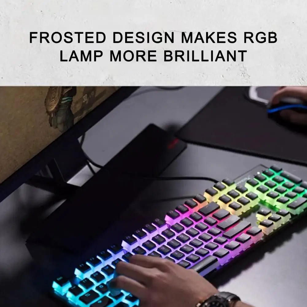 108pcs/set PBT OEM Transparent Pudding Keycaps For Gaming Mechanical Keyboard Double Color for CHERRY MX Switches Keyboard