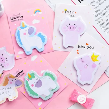 

30 Sheets/Pack Creative Cute Kawaii Unicorn Sticky Notes Memo Pad Planner Stickers Paper Bookmarks Office Stationery Supplies