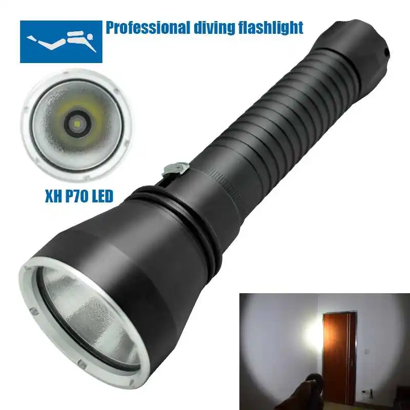 Фонарь для подводной лодки XHP70 130 м с аккумулятором 26650 и зарядным