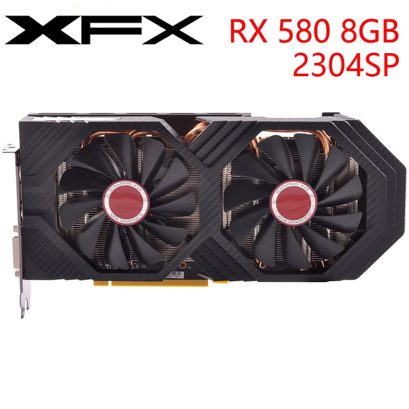 Видеокарта XFX RX 580 8 ГБ 500 бит GDDR5 графические карты для AMD серия VGA RX580 б/у DisplayPort HDMI DVI
