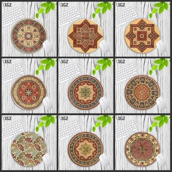 

XGZ Persian Carpet Pattern Round Mousepad 200x200MM 220X220MM 4 Kinds of Exquisite Mouse Pad Choose for Game/Office Tablet Mats