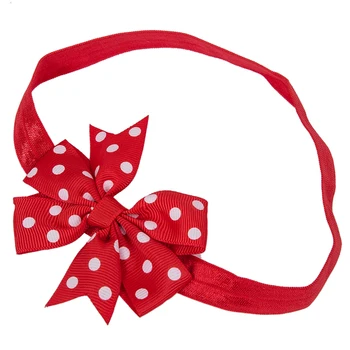 

Red Baby Bowknot White Polka Dot Headband Hairband