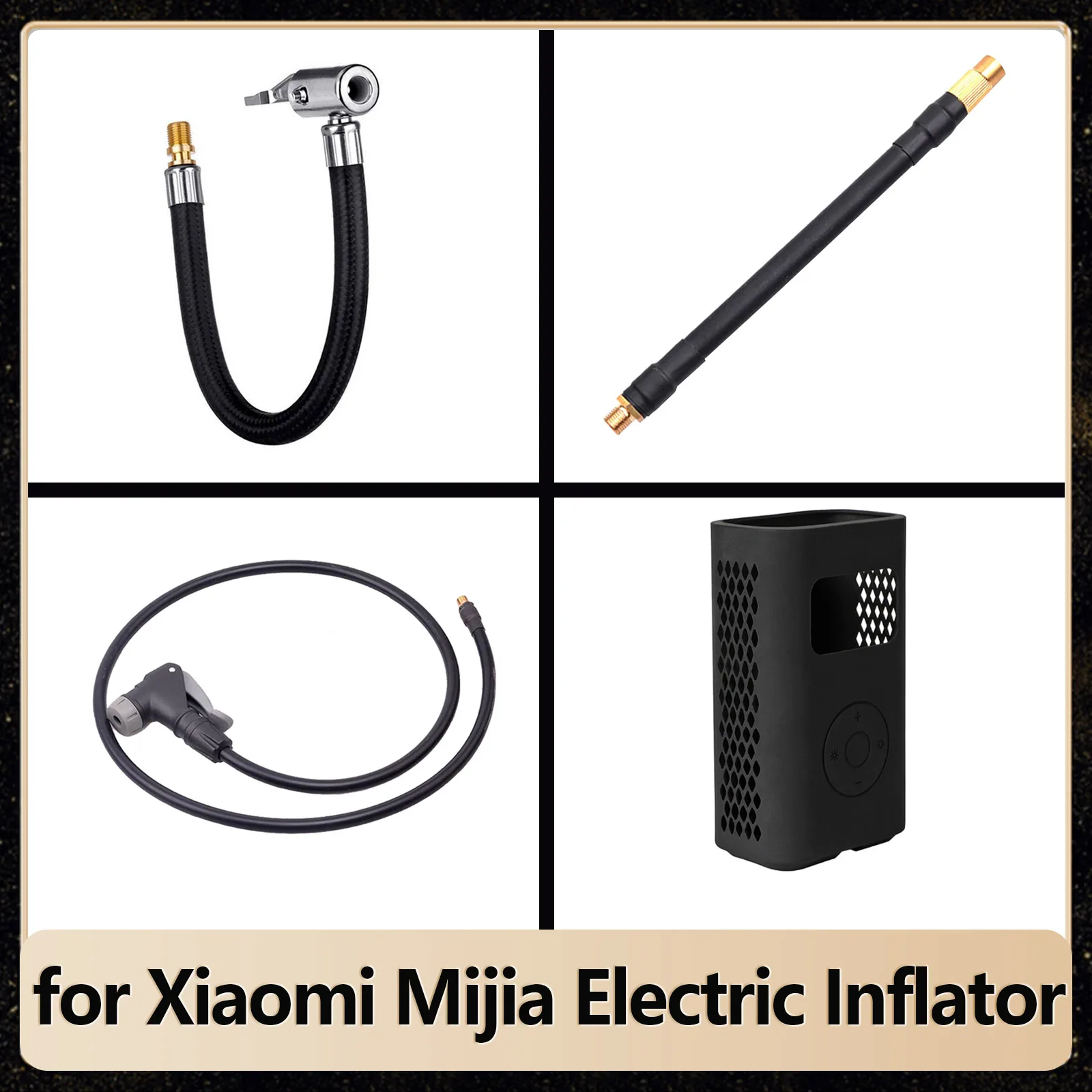 Portable Air Pump Air Pump Protective Case Soft Silicone Case Cover Replacement Tube Extension Mouth Hose for Xiaomi Air Pump Xiao Mi Mijia Electric Inflator Accessories
