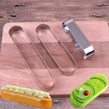 

Stainless Steel Oval Rectangular Mousse Cake Mold Circle Ring Pastry Mould Kitchen Baking Tools