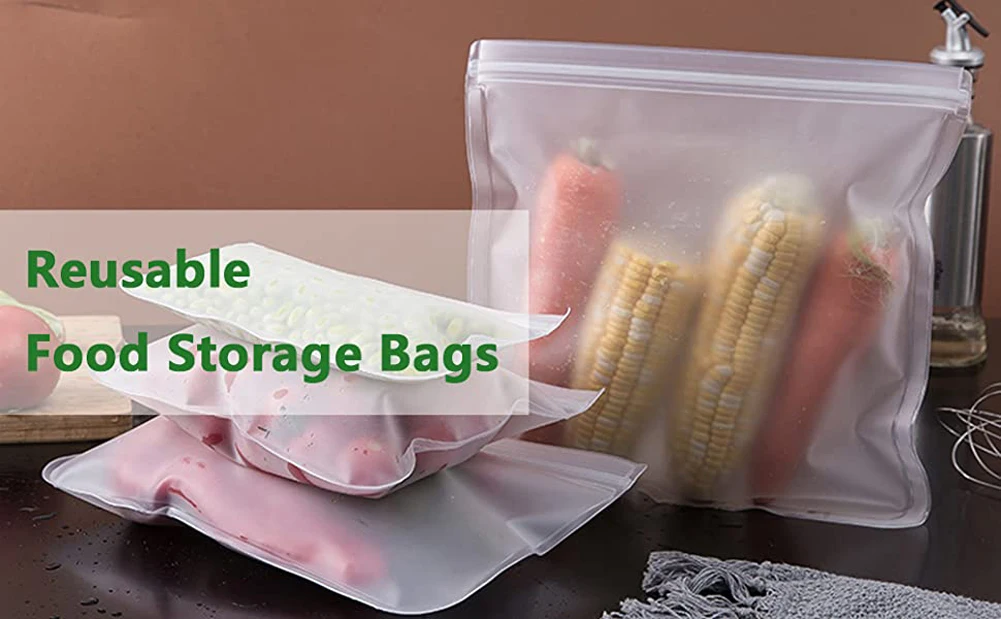 Reusable Silicone Food Storage Ziplock Bag