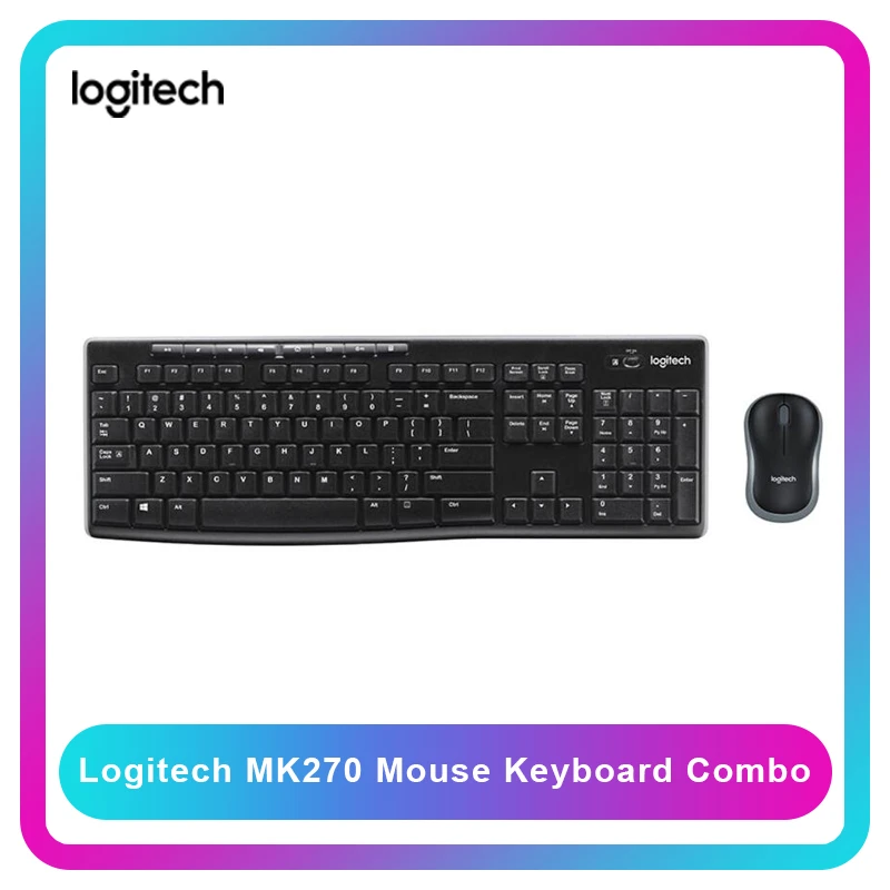 Wireless Mouse Keyboard Logitech MK270/M185/M186 Combo 2.4GHz USB Receiver  Dropout-Free Connection For PC Laptop Home Use - AliExpress Computer &  Office