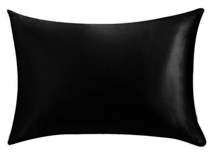 18 black 19momme шелковая атласная наволочка 20x30 дюймов 51X76 см Королевский размер с потайной молнией стиль шелк тутового шелкопряда материал - Цвет: 18 black