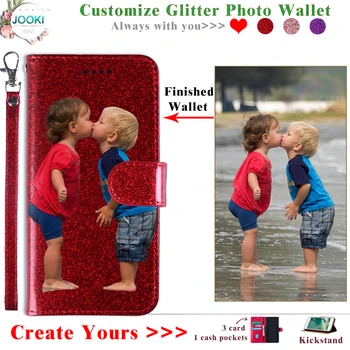 

Bling Case For OnePlus 7 Pro Glitter Personalized Photo Glitter Leather Wallet For Oneplus 7Pro 3D Sparkle Leather Pouch Bag