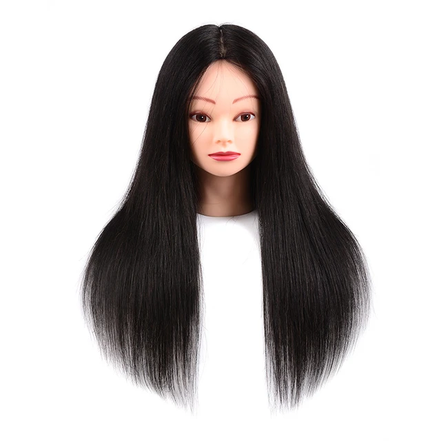 Mannequin Head Training Head 80% Real Human Hair Salon Hairdressing  Practice Can Be Trimmed And Dyed - AliExpress