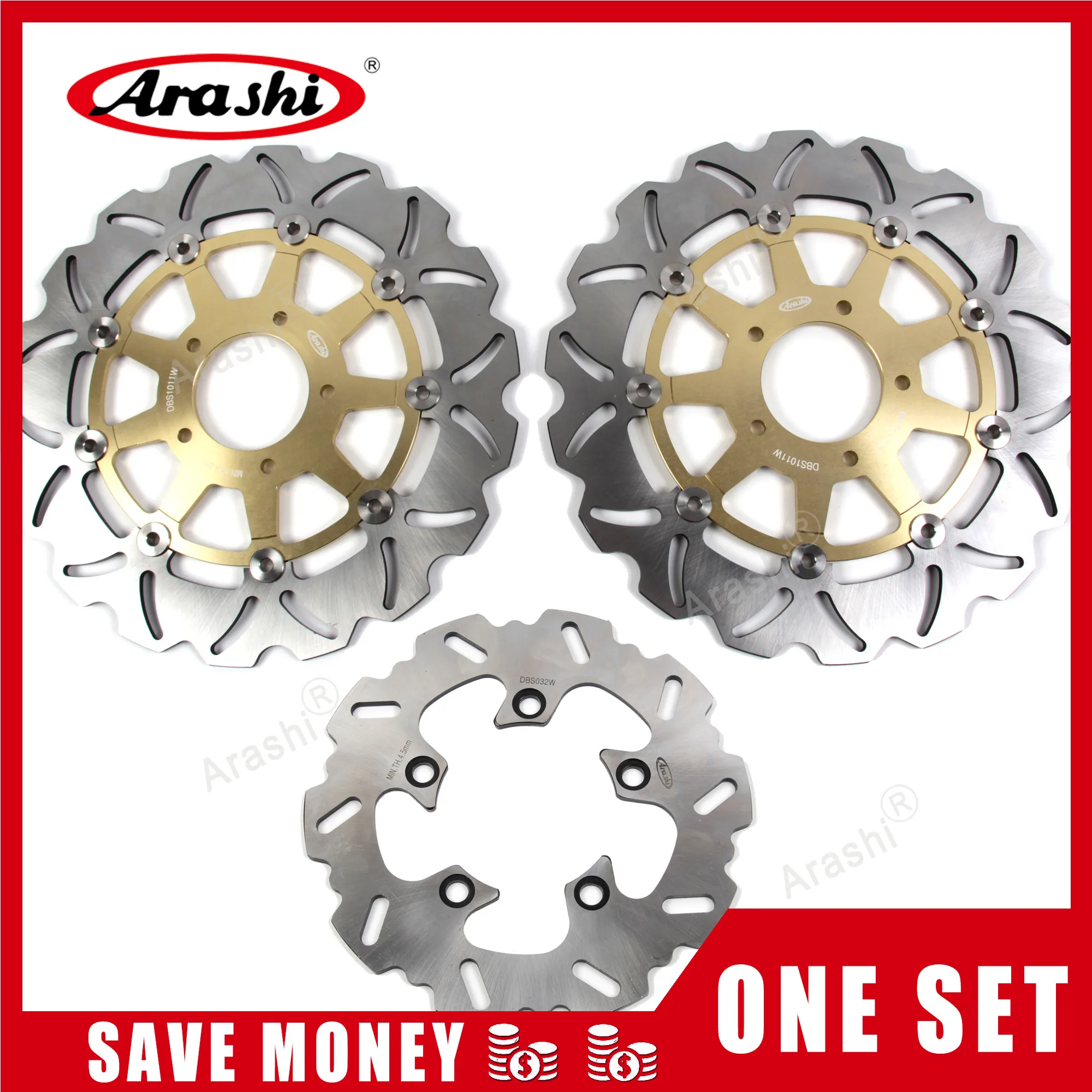 Arashi 1 комплект для судзузы SV1000 SV1000S 03-07 ЧПУ передние и задние тормозные диски SV-1000 S